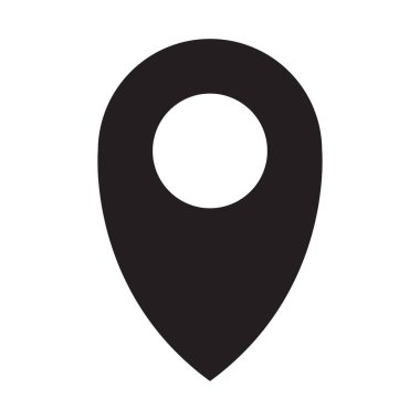 konum simgesi şeffaf. Harita işaretleyici işareti. Düz stil. harita nokta sembolü. 