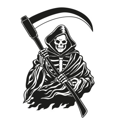 Azrail iskelet silueti vektör filesgrim reaperskeleton dosyası