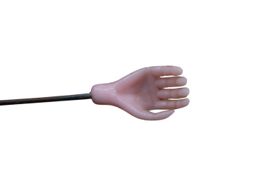 Plastic Itching Stick Back Massager Back Scratcher, isolated on white background.