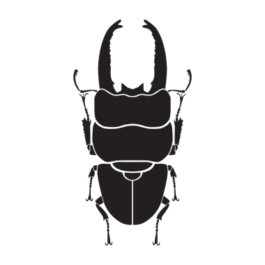 Böcek, Dorcus titanus titanus titanus siluet böcek sembolü tasarımı.