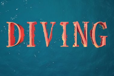 uyarı etiketi dalış turuncu harfler