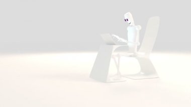 tipik üstünde bilgisayar robot