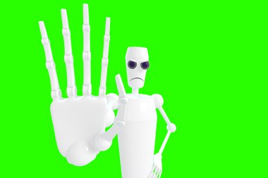 Robot hareketi gösterir