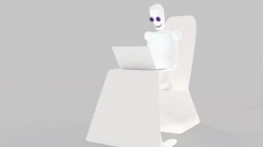 tipik üstünde bilgisayar robot