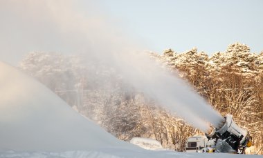 Kar topu, Kayak Merkezi kar yapma