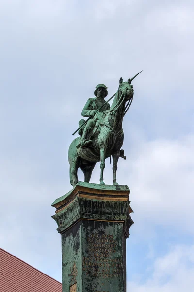 Scultura di un cavaliere a Bayreuth, Germania, 2015 — Foto Stock