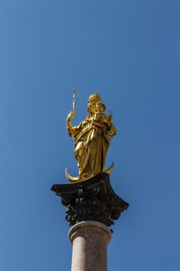 Marian sütun 2015 Marienplatz, Almanya'da, Münih
