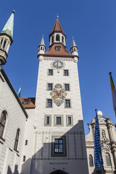 Staroměstská radnice a z Mnichova na náměstí Marienplatz, Německo, 2015 — Stock fotografie