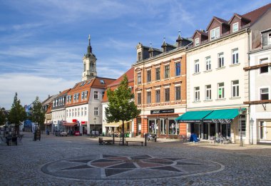 Marketplace of Werdau, Germany, 2015 clipart
