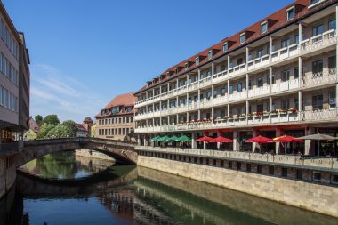 Fleischbruecke Nehri Pegnitz Nürnberg, Almanya, 2015