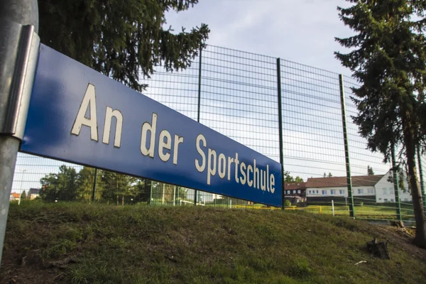 Areal z Sportschule w Werdau, Niemcy, 2015 — Zdjęcie stockowe