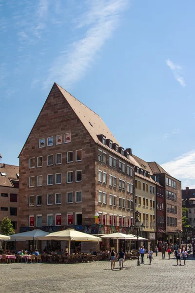 Praça do mercado principal em Nuremberga, Alemanha, 2015 — Fotografia de Stock