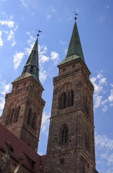 Kostel svatého Sebaldus v Norimberku, Německo, 2015 — Stock fotografie