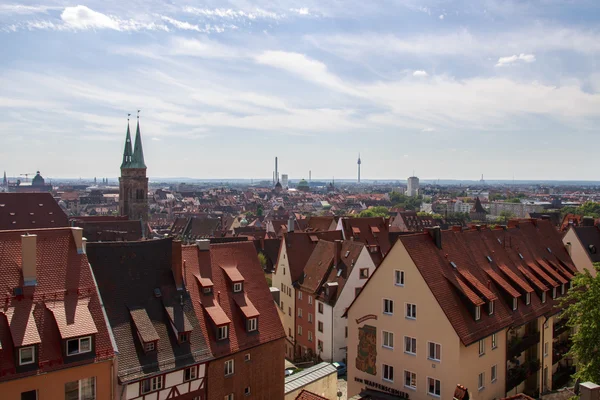 Vista sobre Nuremberga do Castelo Imperial, Alemanha, 2015 — Fotografia de Stock