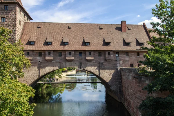 Puente Kettensteg en Nuremberg, Alemania, 2015 — Foto de Stock