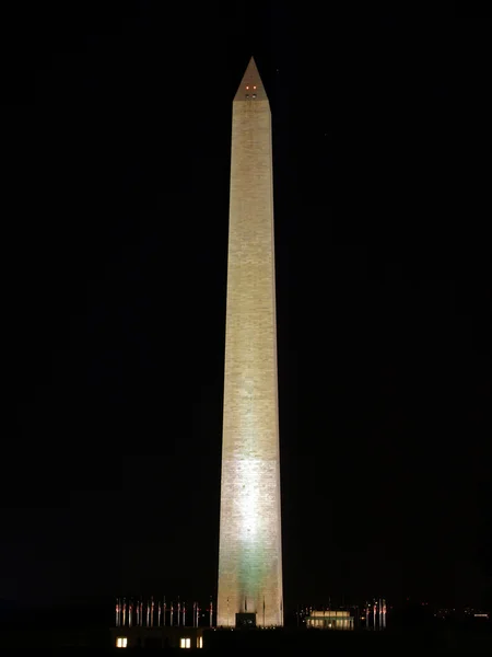 Illuminated Washington Monument at Night, 2008 — Stock Photo, Image