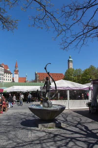 Viktualienmarkt à Munich, Bavière, Allemagne, 2015 — Photo