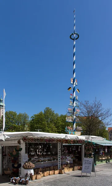 Münih, Bavyera, Almanya, 2015 Viktualienmarkt