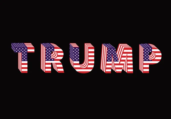 Cartas de la bandera Mesa electoral de Trump Donald — Vector de stock