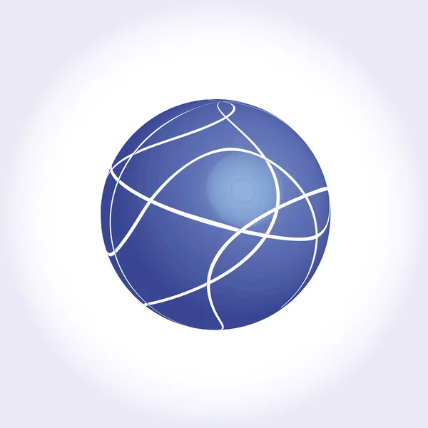Modrá sféra logotyp ikona — Stockový vektor