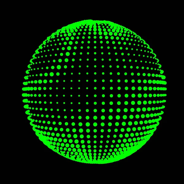 Abstraktní Polotónová Koule Diskotéka Čárami Světlicí Výboje Elektrických Tryskových Impulsů — Stockový vektor