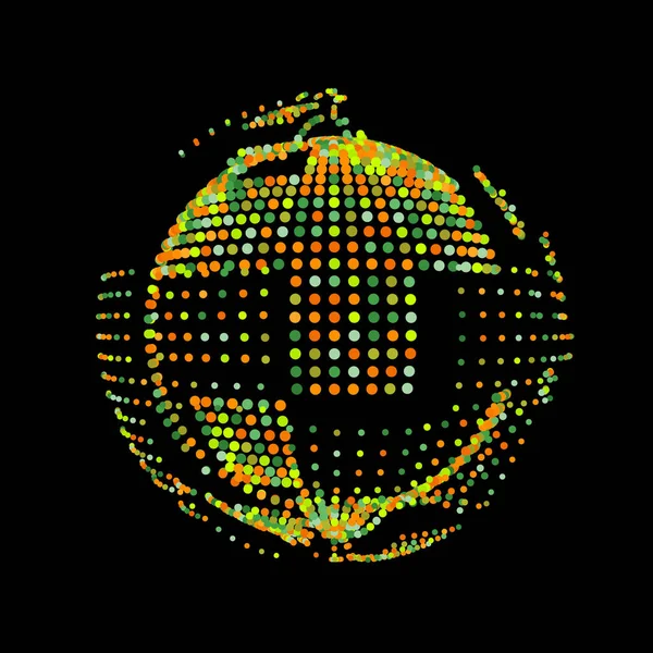 Sphère Explose Une Étoile Clignotait Comme Une Grenade Planète Est — Image vectorielle