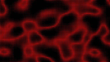 Eteri dolduran elektrik neon dalgaları. Işıldayan noktalar düz çizgiler, çıkıntılar ve depresyonlardan oluşan bir desen oluşturuyor. Müzik albümü için asit vektör arkaplanı.