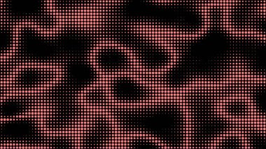 Eteri dolduran elektrik neon dalgaları. Işıldayan noktalar düz çizgiler, çıkıntılar ve depresyonlardan oluşan bir desen oluşturuyor. Müzik albümü için asit vektör arkaplanı.