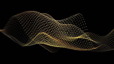 Dış uzayda galaksiler ve yörüngeler boyunca uçan soyut bir altın ışık akışı. Yıldız kümeleri ağlar halinde bir araya toplanmış, bir dereye dokunmuş bağcıklar şeklinde bükülüyorlardı. Spiral enerji demetleri kesişiyor.
