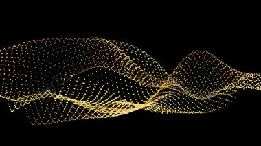 Dış uzayda galaksiler ve yörüngeler boyunca uçan soyut bir altın ışık akışı. Yıldız kümeleri ağlar halinde bir araya toplanmış, bir dereye dokunmuş bağcıklar şeklinde bükülüyorlardı. Spiral enerji demetleri kesişiyor.