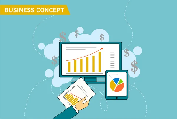 Düz tasarım. Banner şablon. Web sitesi, infographics için vektör illüstrasyon kavramı