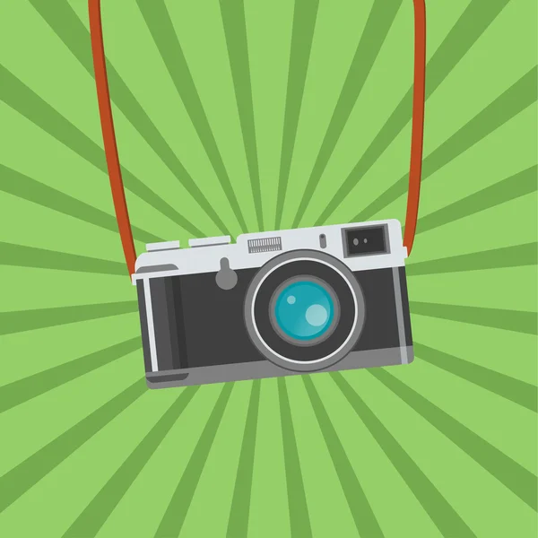 Retro Photo camera icon. Flat design vector illustration. — Stock Vector