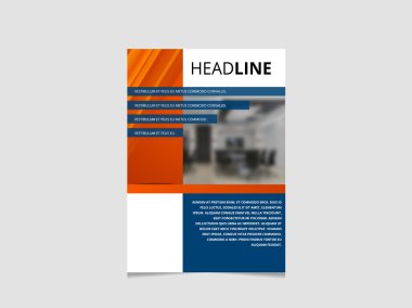 Broşür afiş tasarım şablonu. Broşür kapak sunu düz arka plan