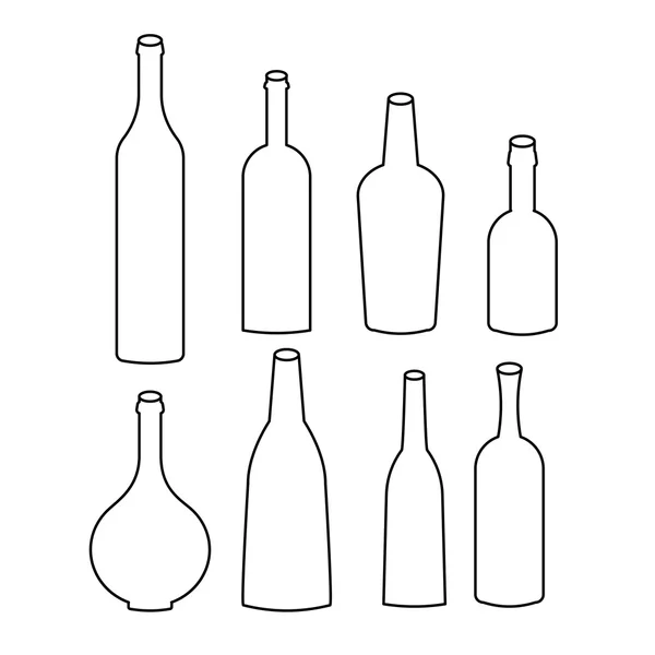 Conjunto de ícones garrafa . — Vetor de Stock