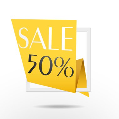 Satış banner şablon tasarımı. Etiket vektör.