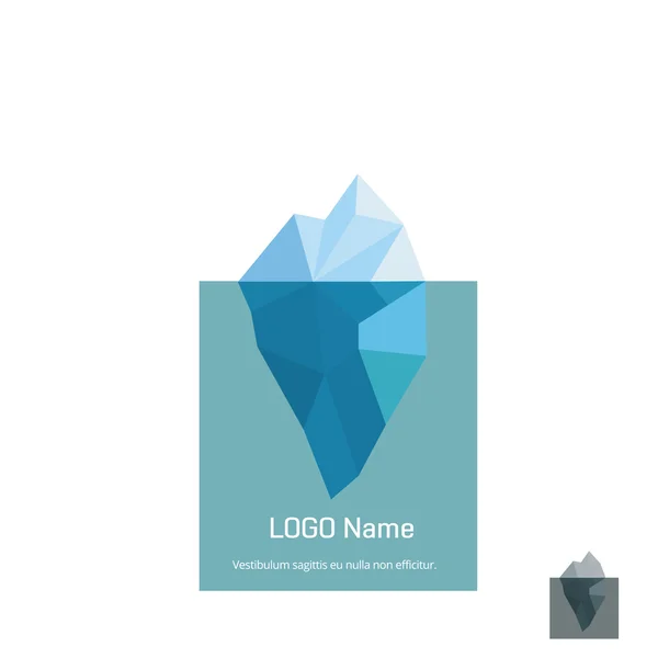 三角形の氷山のロゴデザイン。ベクトル図. — ストックベクタ