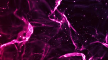 Animasyonlu bir 3D nokta dalgası. Çoklu parlak noktalar pürüzsüz dalgalar oluşturur. Solan ışık derinlik ve zarafet hissi yaratır..