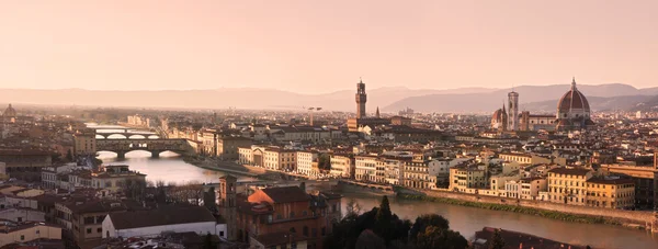 Florence Panorama při západu slunce — Stock fotografie