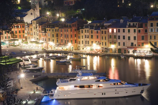 Portofino, Itálie v noci — Stock fotografie