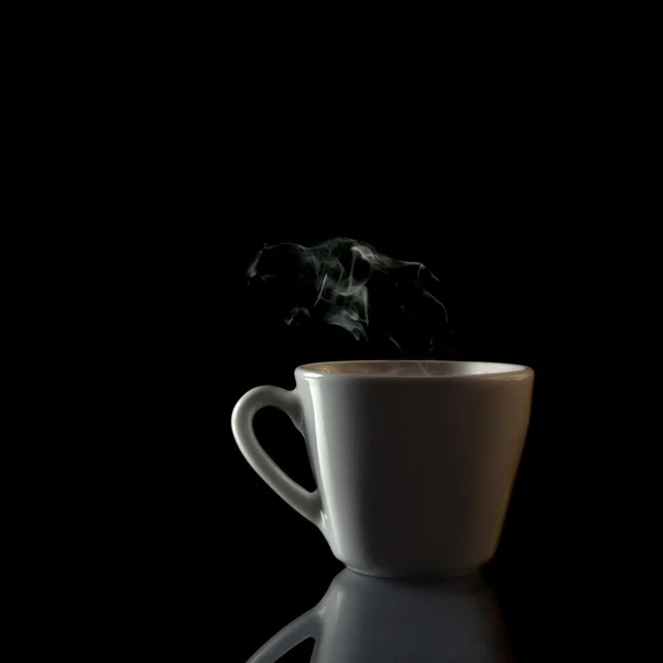 Xícara de café em preto — Fotografia de Stock