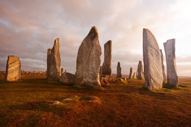 Scotland landscape: Callanish standing stones clipart