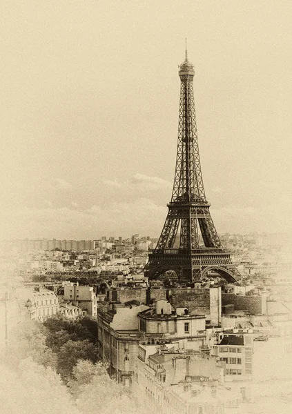 Eiffel tower in paris vintage — Stock Photo, Image