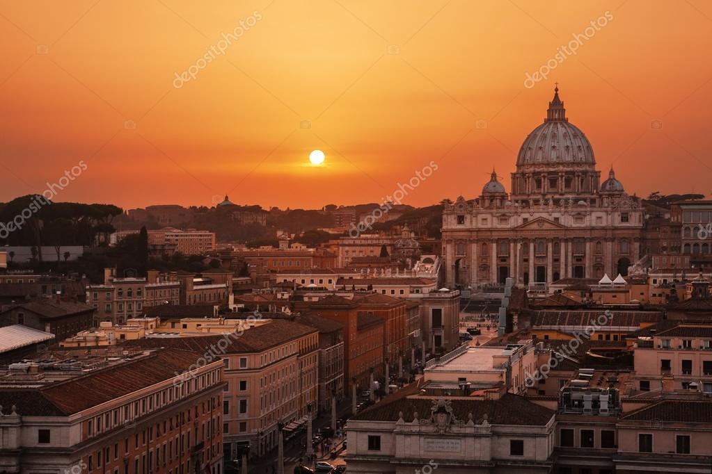 Rome Au Coucher Du Soleil Italie Photographie Mauriziog