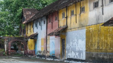 Eski zencefil kumaş Fort Kochi (Güney Kochin, Kerala, Hindistan - Aralık 2015)