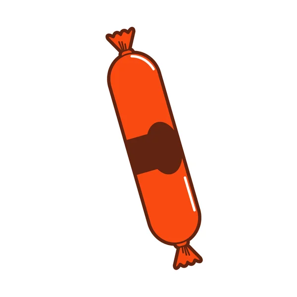 Une seule illustration de saucisse — Image vectorielle