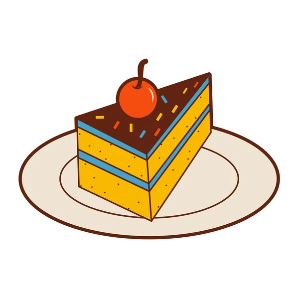 Шматок пирога — стоковий вектор