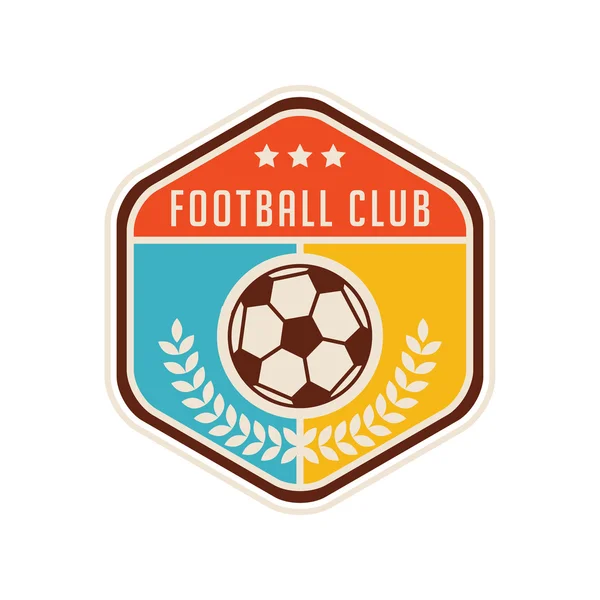 Vorlage: Fußballabzeichen Logo Design # 3 — Stockvektor
