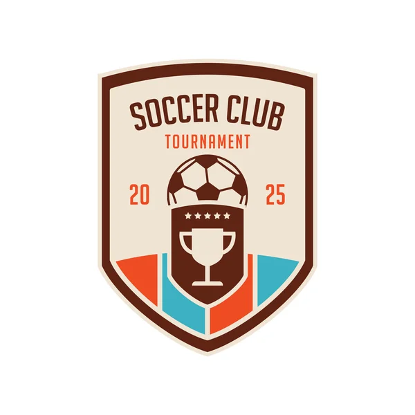 サッカー サッカー バッジ ロゴ デザイン テンプレート #9 — ストックベクタ