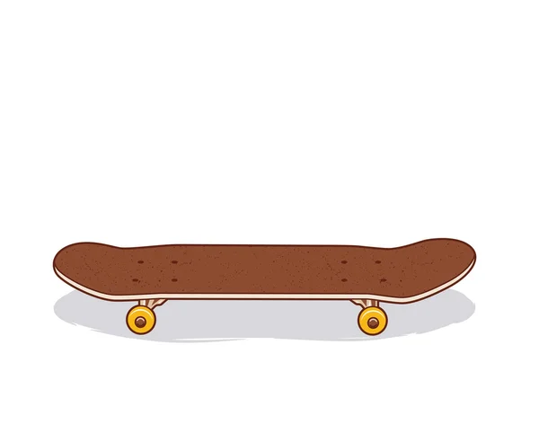 90s skateboard with smaller wheels — Stock Vector