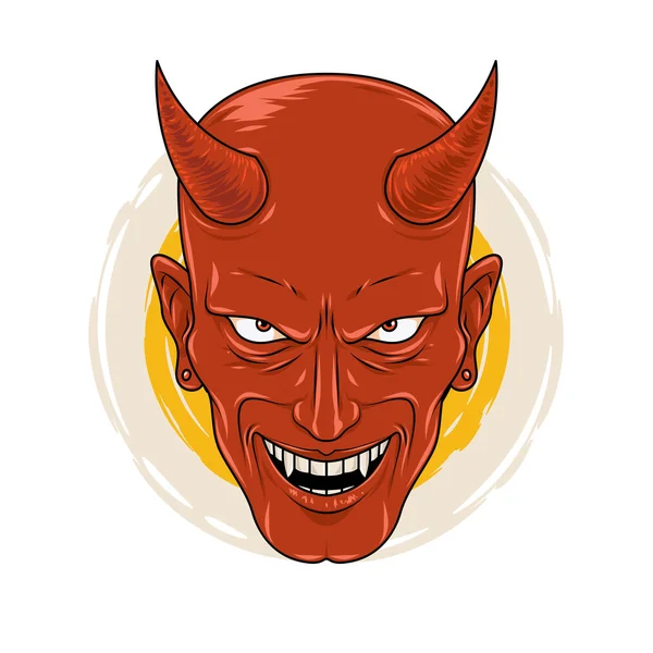 Der grausame lächelnde Teufel — Stockvektor
